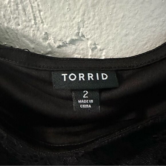 TORRID Lace Blouse Top Women Size 2X Long Sleeve Witch Goth Boho Whimsigoth - Picture 8 of 11